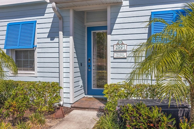 view of doorway to property