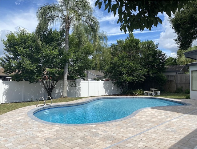 view of pool with a patio area