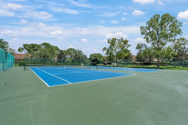 view of tennis court