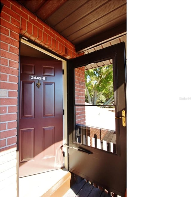 view of doorway to property