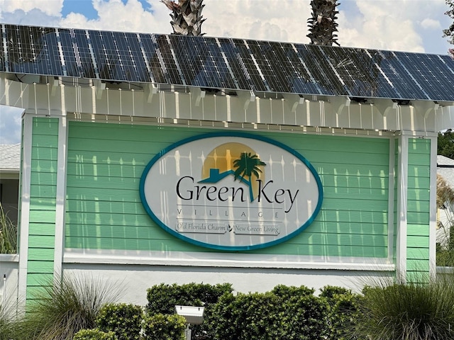 view of community sign