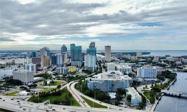 city view featuring a water view