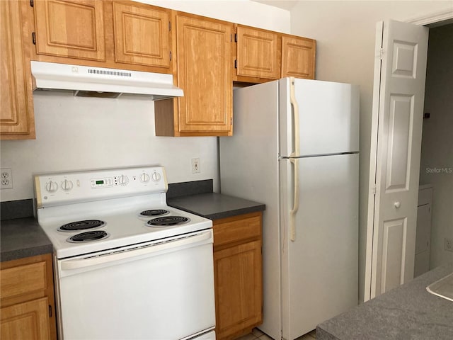 kitchen with white appliances