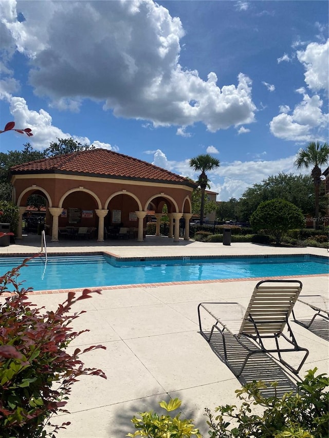 view of pool with a patio area