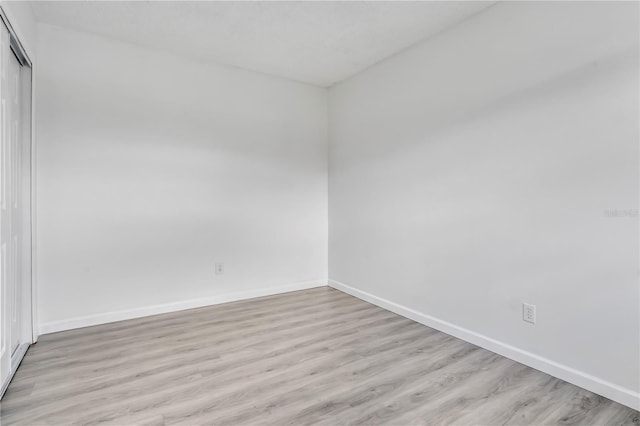 empty room featuring light wood-type flooring