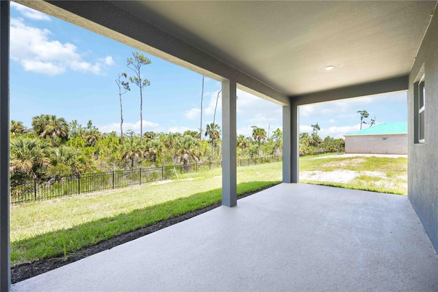 view of patio / terrace with fence