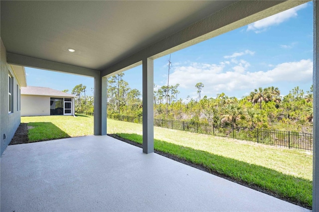 view of patio / terrace with fence