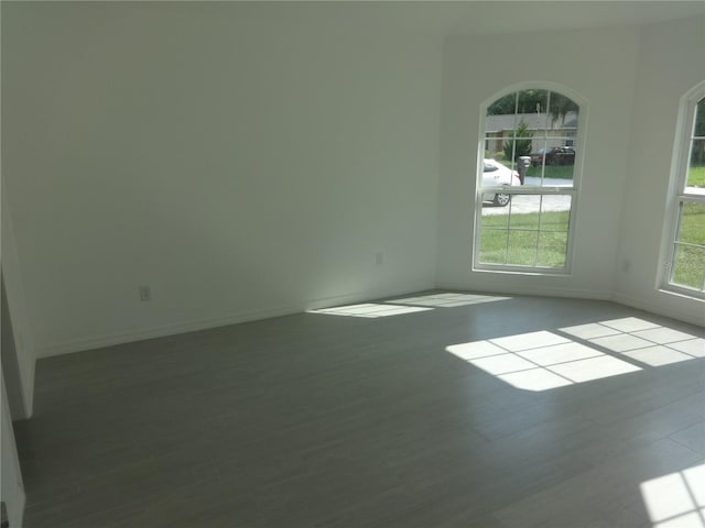 spare room featuring light hardwood / wood-style flooring