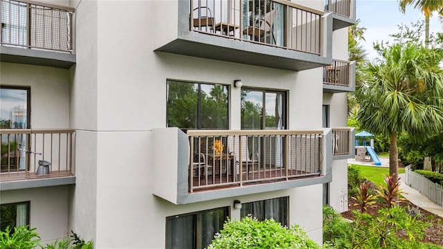 exterior space featuring a playground