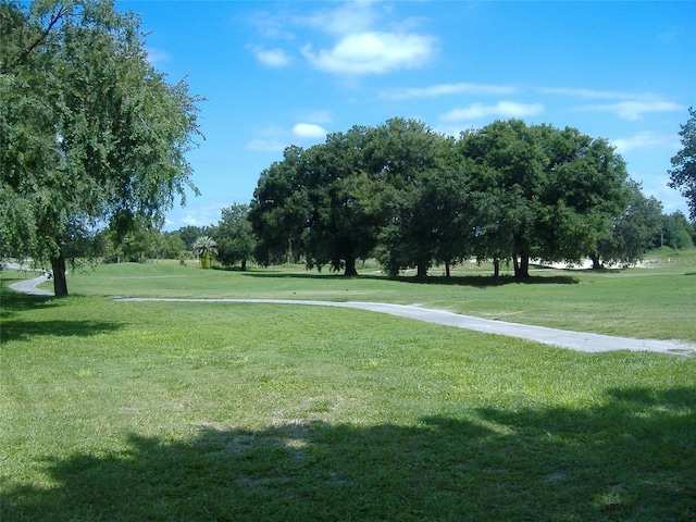 surrounding community featuring a lawn