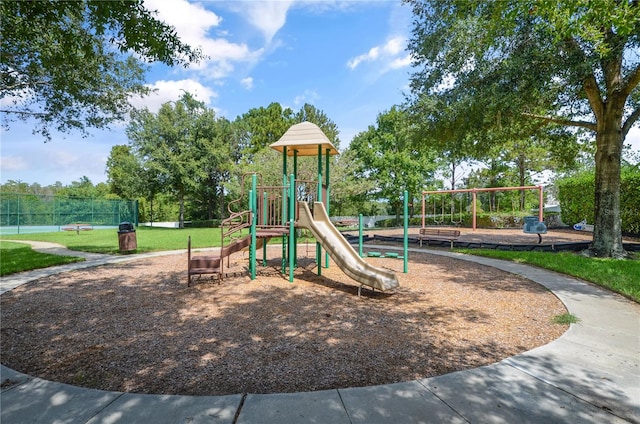 view of jungle gym