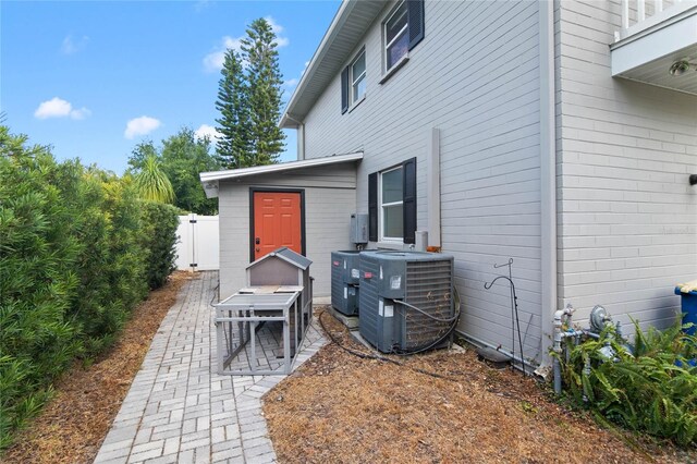 view of patio / terrace featuring central AC unit