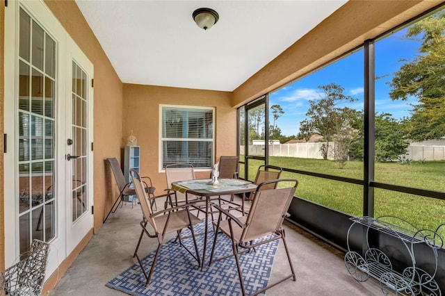 sunroom featuring a healthy amount of sunlight