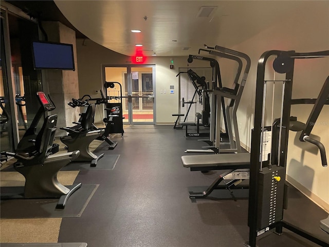 view of workout area