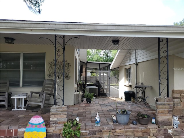 view of patio / terrace featuring central AC