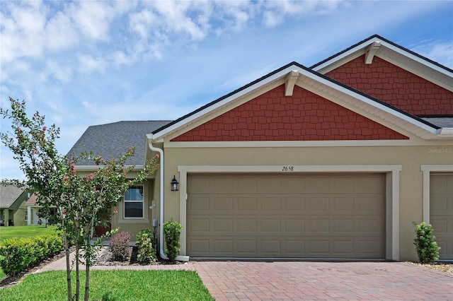 craftsman-style house with a garage