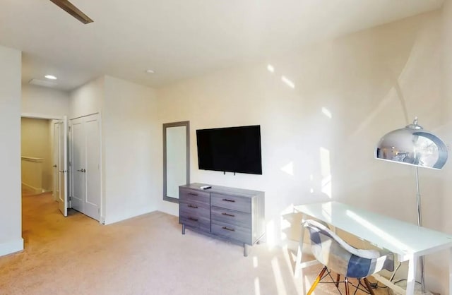 view of carpeted bedroom