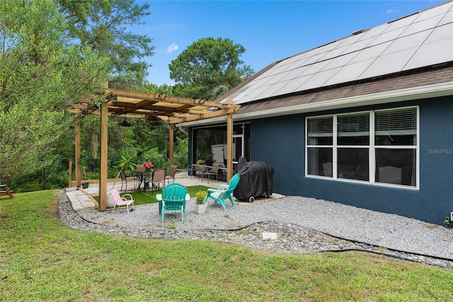 view of patio / terrace with a pergola