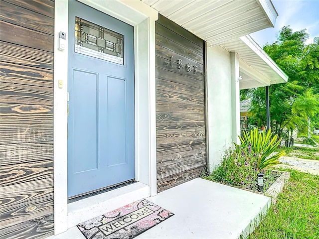 view of doorway to property