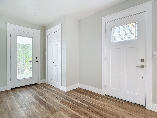 entryway featuring light wood-type flooring