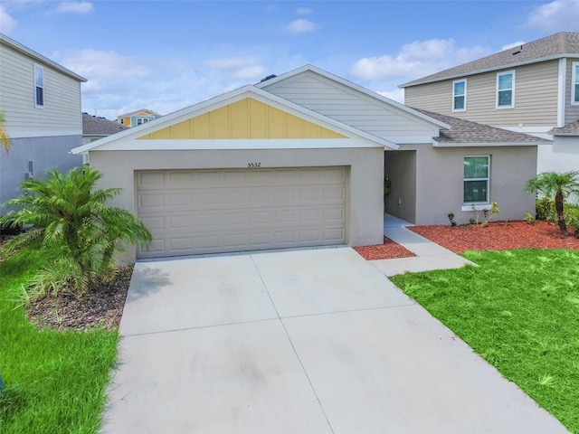 view of front facade with a garage