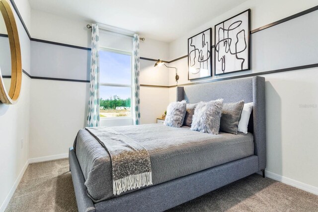 bedroom with carpet floors