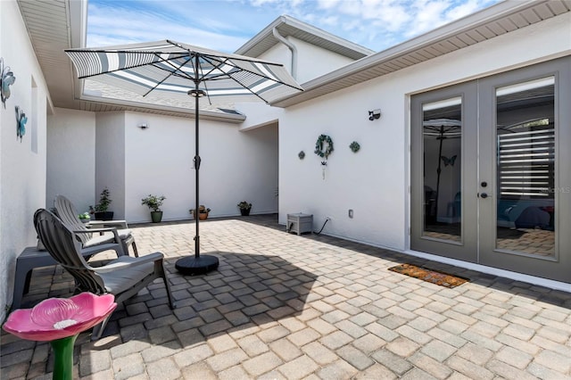 view of patio with french doors