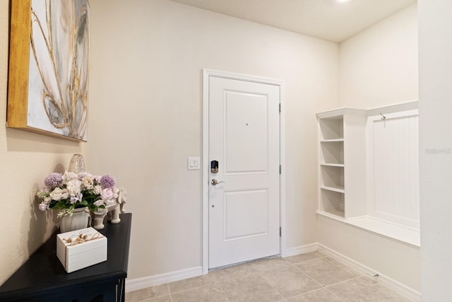 view of tiled entrance foyer