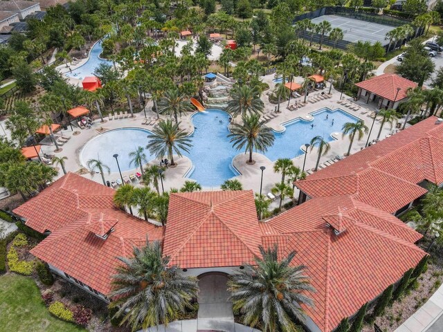 7143 Oakmoss Loop, Davenport, FL 33837 - bird's eye view of a pool