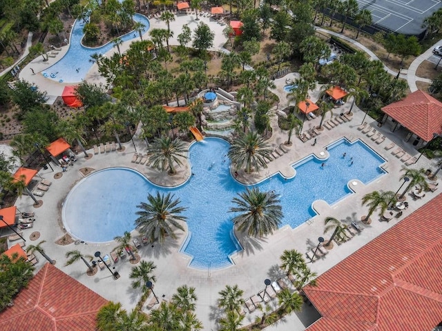 7143 Oakmoss Loop, Davenport, FL 33837 - drone / aerial view of a pool area