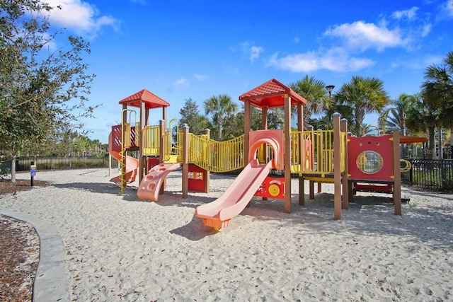 view of jungle gym