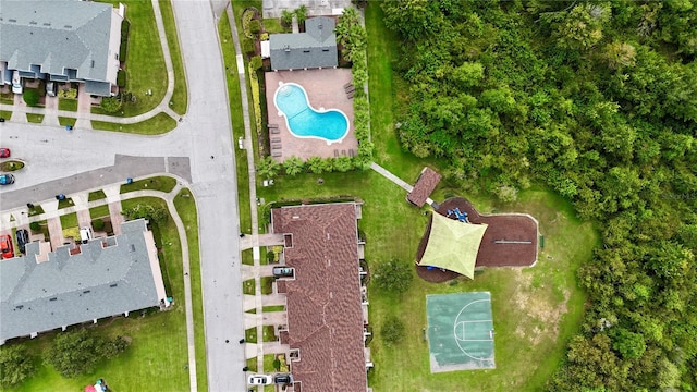 birds eye view of property