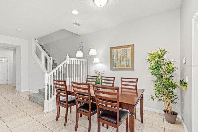 view of tiled dining area