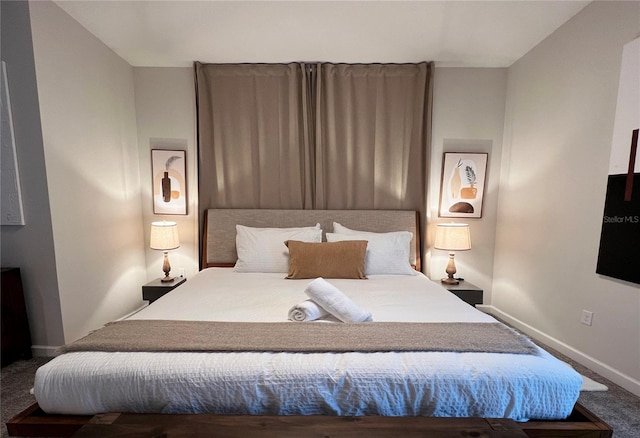 bedroom featuring carpet flooring