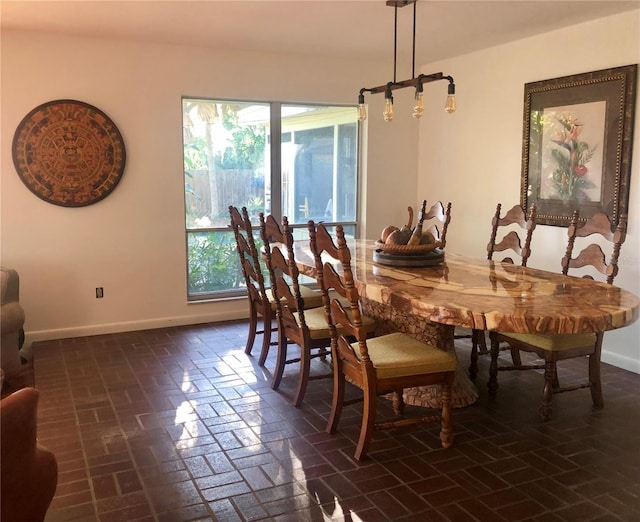 dining room with a wealth of natural light