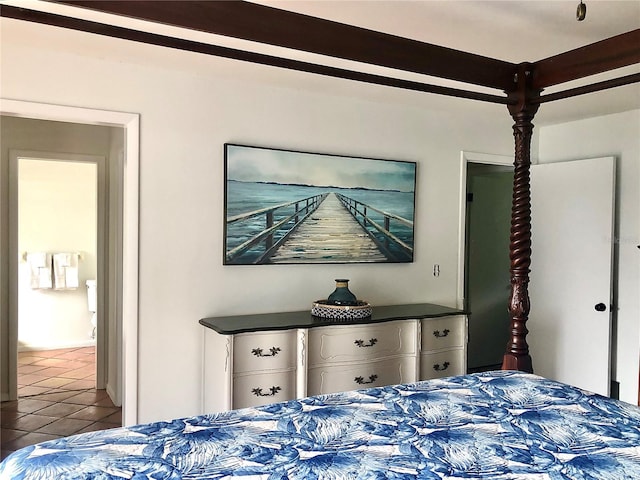 view of tiled bedroom