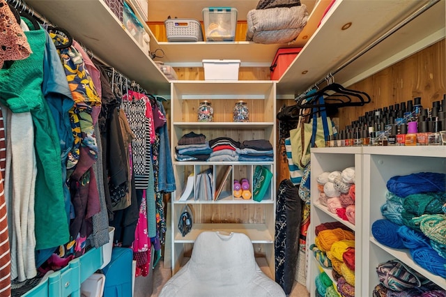 view of walk in closet