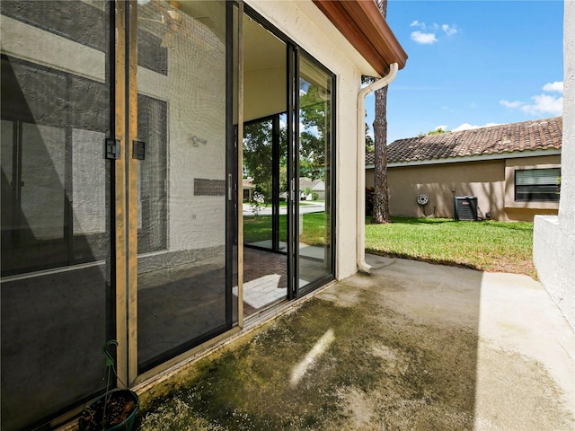 view of patio / terrace with central AC unit