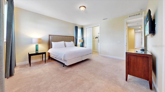 view of carpeted bedroom