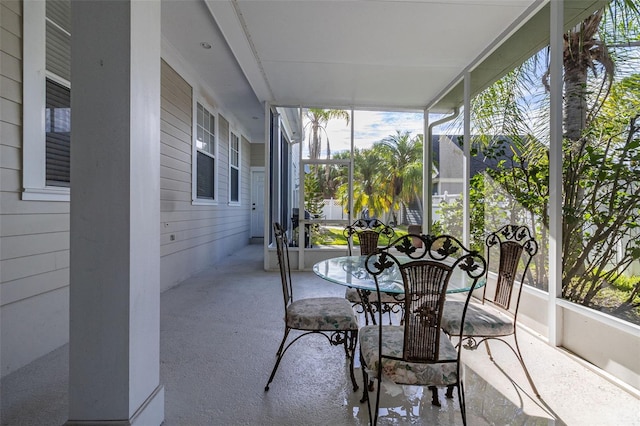 view of sunroom / solarium