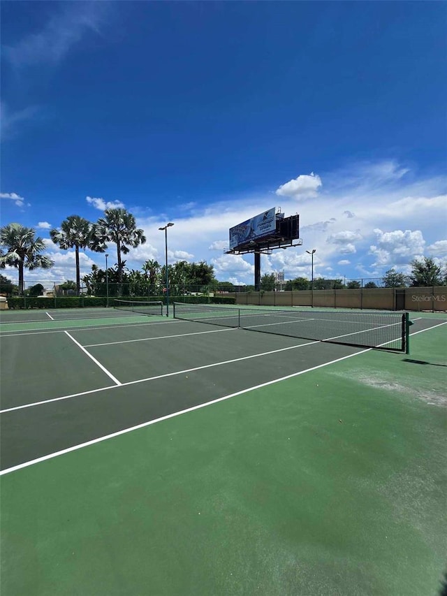 view of tennis court