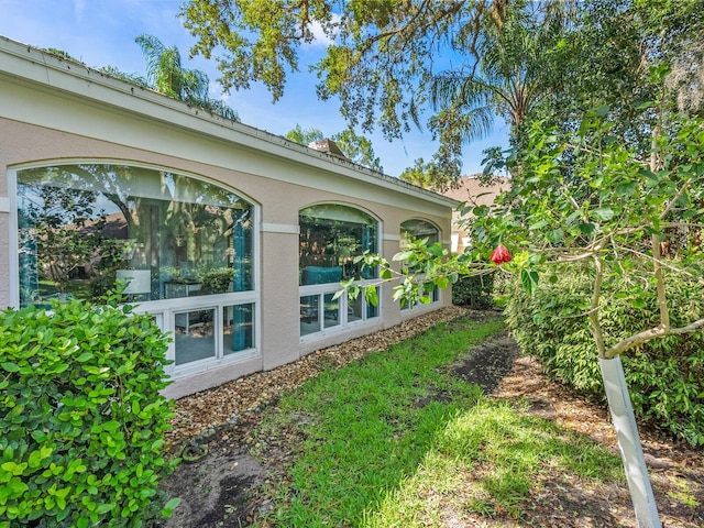 view of home's exterior featuring stucco siding