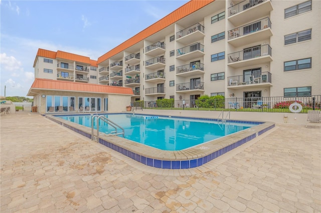 view of pool with a patio area