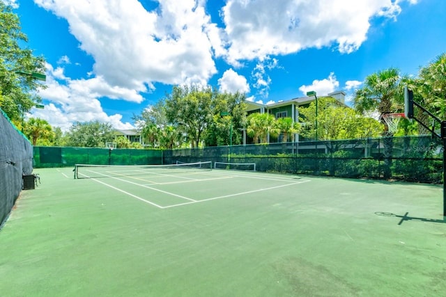 view of tennis court