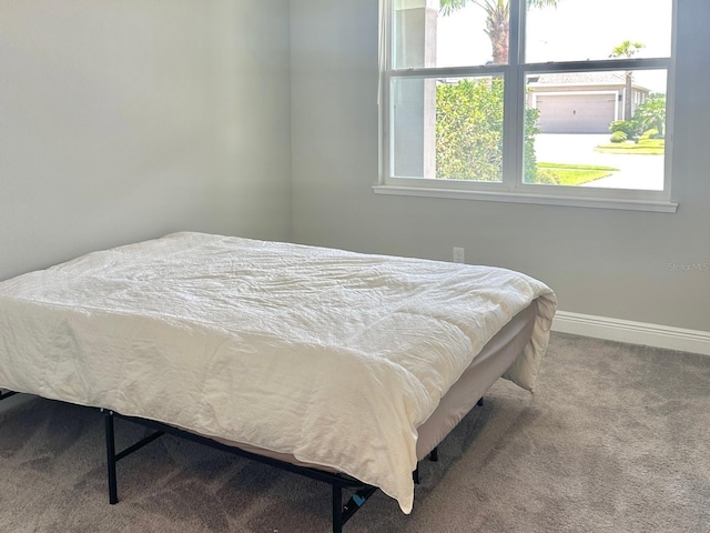 bedroom with carpet