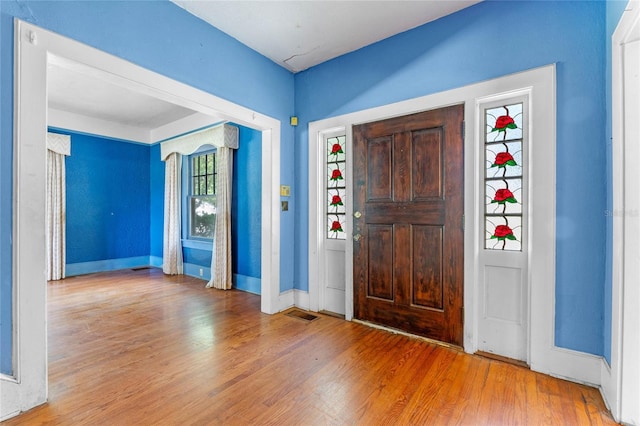 entryway featuring hardwood / wood-style floors