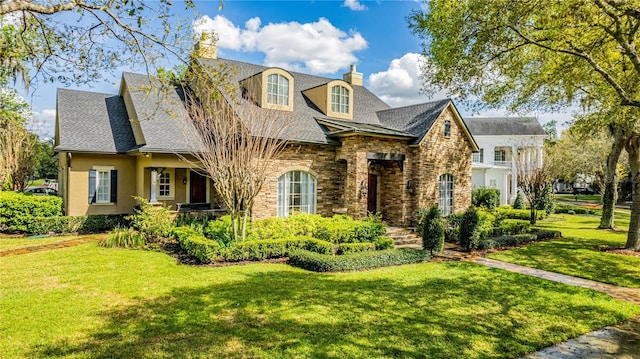 view of front of house featuring a front yard