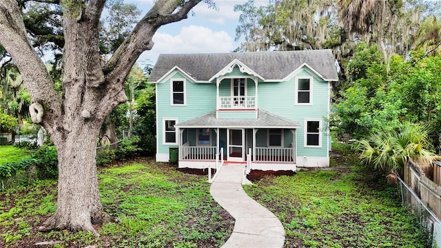 victorian-style house with a sunroom