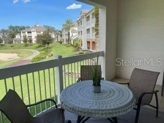 balcony with a residential view