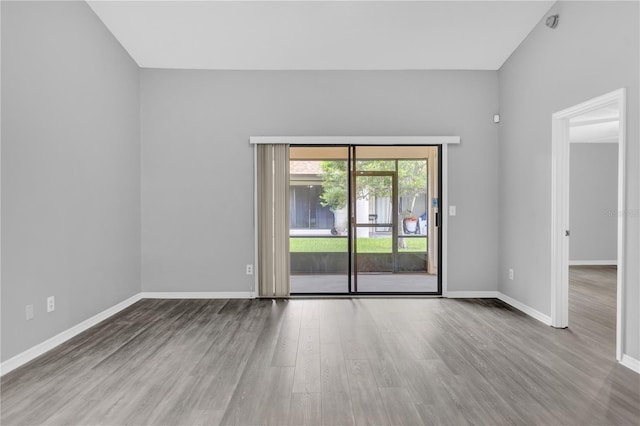 empty room featuring hardwood / wood-style floors